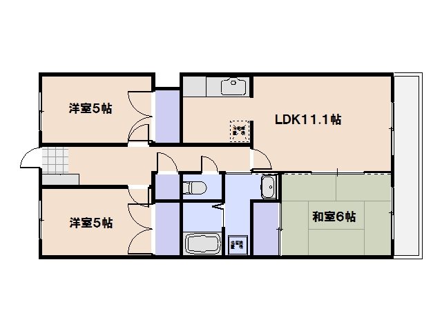 ソフィアコート楽々園 間取り