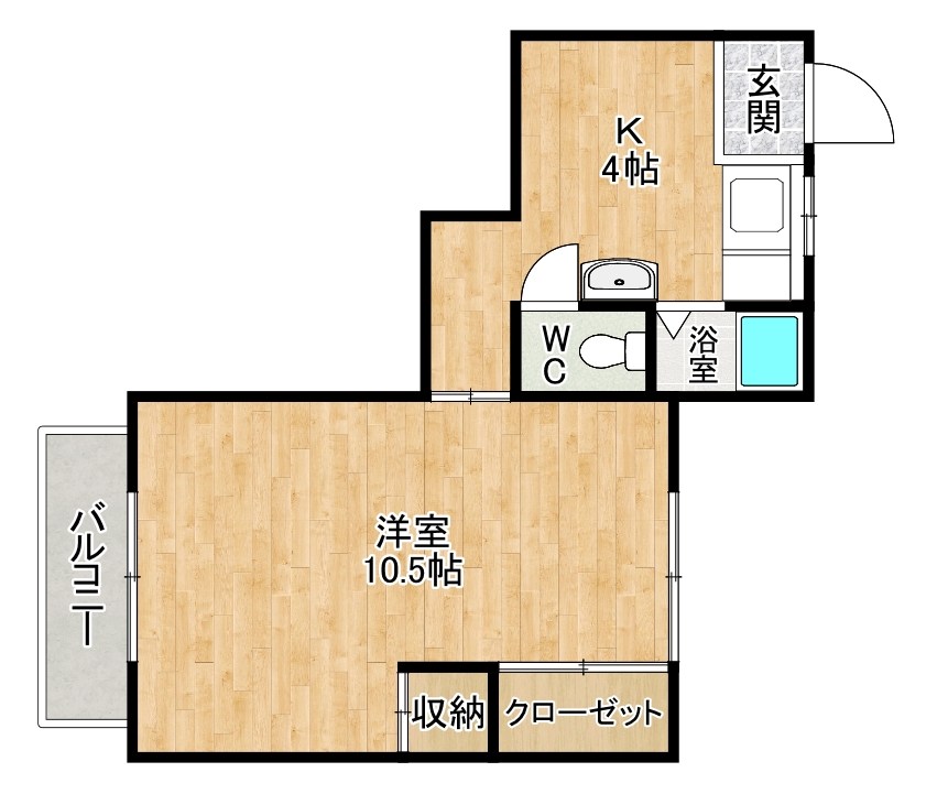 ハイツ奈香緒 203号室 間取り