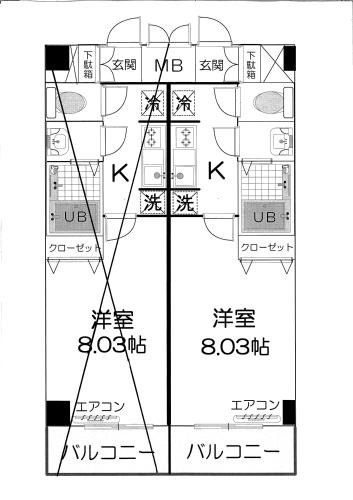リュミエール東山田 207号室 間取り