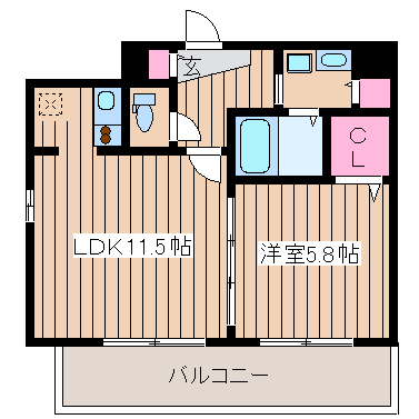 大阪府大阪市北区中崎３丁目 間取り