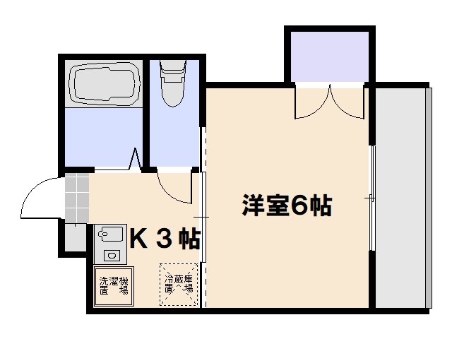 シングルピア五日市 508号室 間取り
