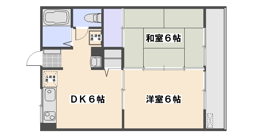 サニー旭園 203号室 間取り