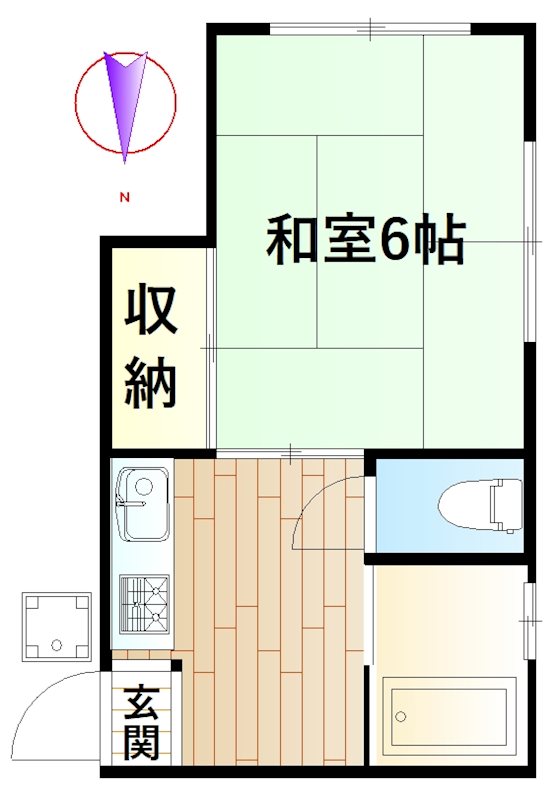 和泉荘 202号室 間取り
