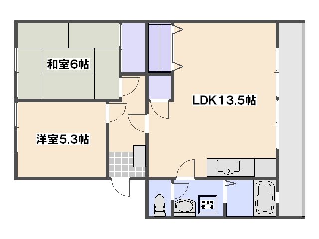 吉兆マンション 206号室 間取り