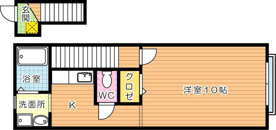 シャトレーヌⅡ 203号室 間取り