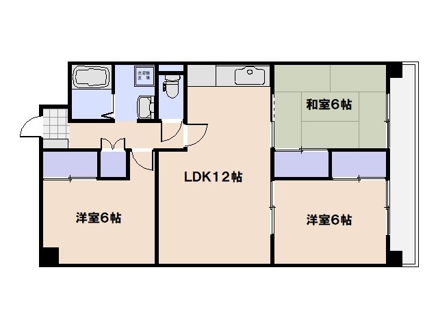 吉見園コーポ 203号室 間取り