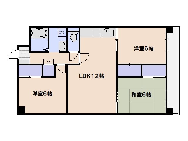 吉見園コーポ 205号室 間取り