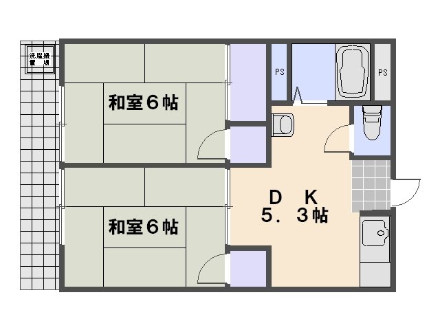 コーポ藤元 203号室 間取り