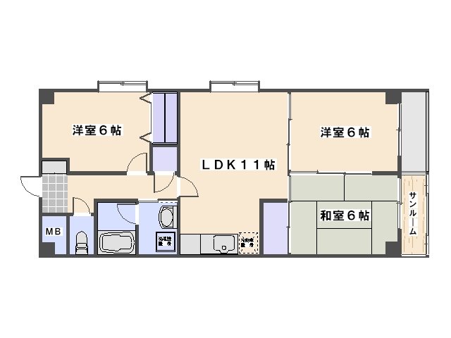 コーポマルゼン 201号室 間取り