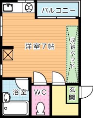 オアシス門司港Ⅱ 101号室 間取り