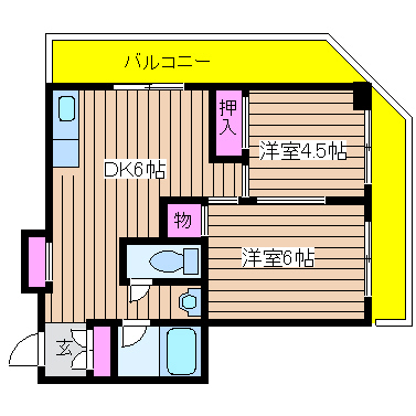 大阪府大阪市西区北堀江２丁目 間取り