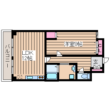 大阪府大阪市中央区材木町 間取り