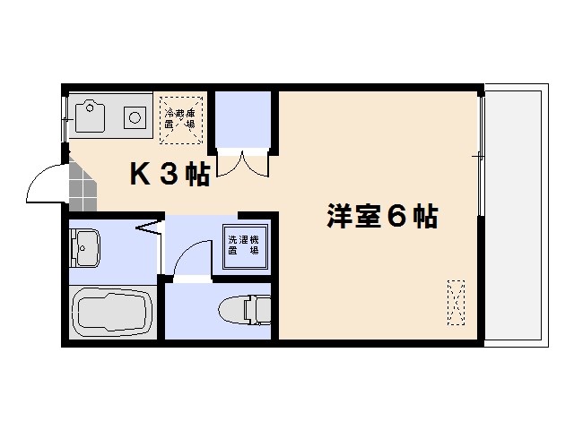 イースト殿山 101号室 間取り
