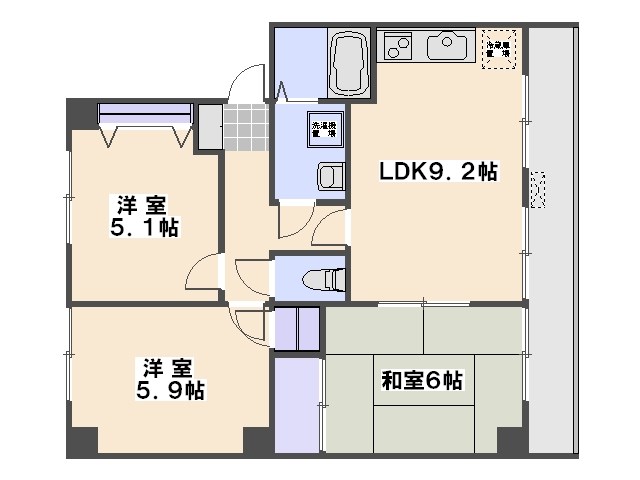 ラ・プラージュ屋代 202号室 間取り