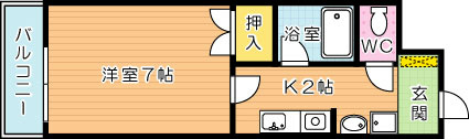エトワール穴生 402号室 間取り