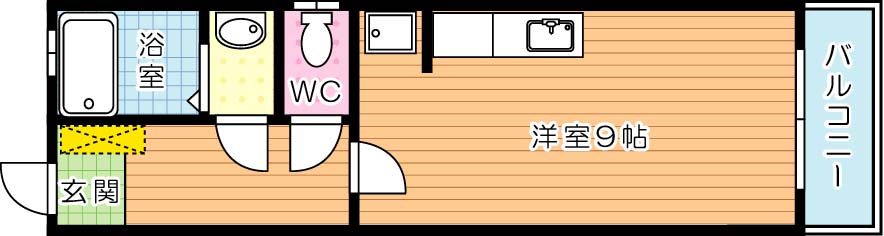 コーポフジモト 1号室 間取り