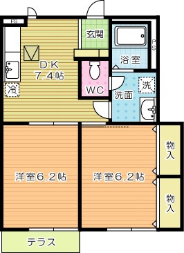 メゾンドエスポワール 103号室 間取り