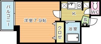 パークシャトー 602号室 間取り