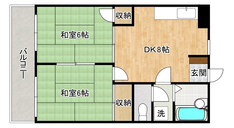 シャトレ緑ヶ丘  402号室 間取り