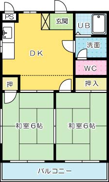 シャトレ緑ヶ丘 402号室 間取り