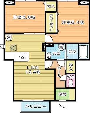 ユニメゾン葛原Ａ 101号室 間取り
