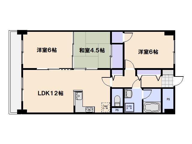 グリーンコート井口 402号室 間取り