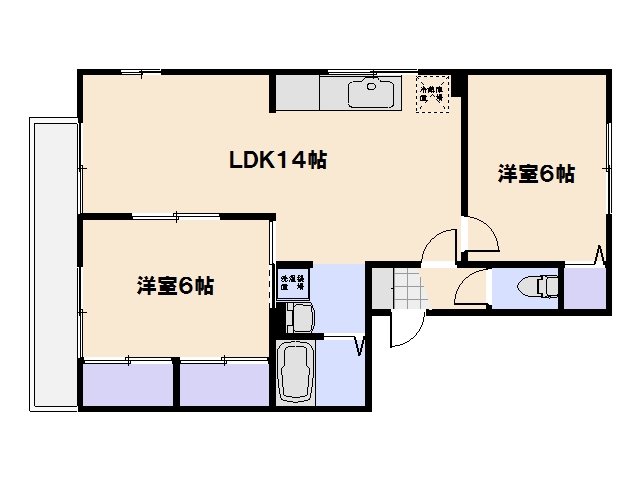 クレージュ中村 205号室 間取り