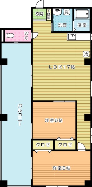 アンジェロポストⅥ 302号室 間取り