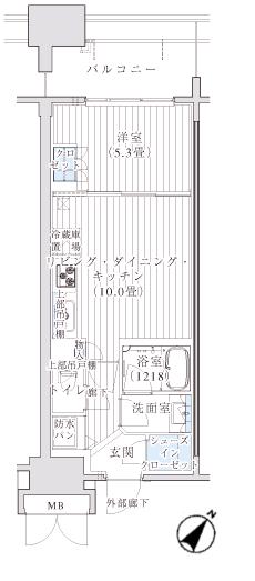 晴海テラス 211号室 間取り