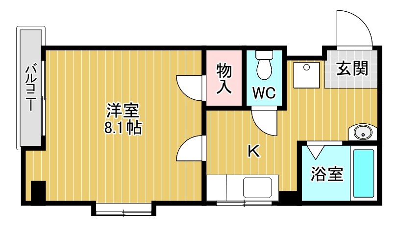 ルネサンス北方 302号室 間取り