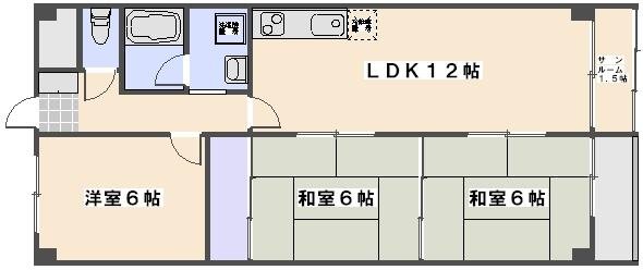 コーポマルゼン 303号室 間取り