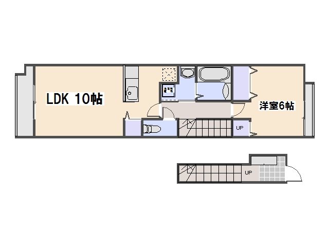 プラシード 202号室 間取り