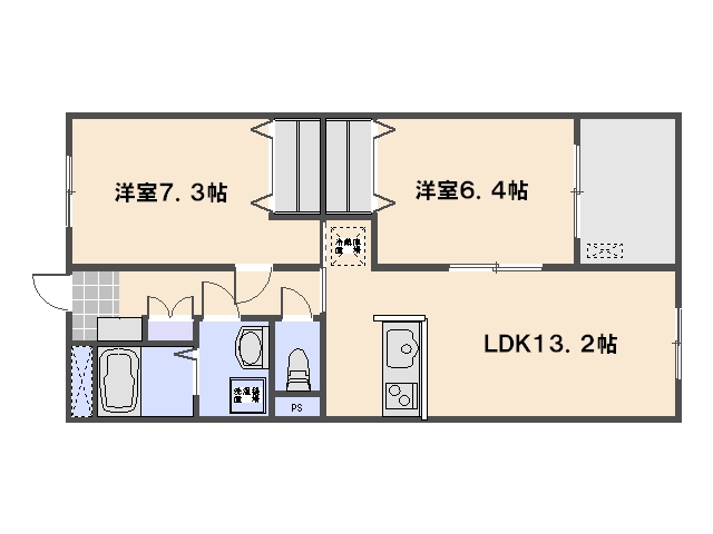 Cantata（カンタータ） 203号室 間取り