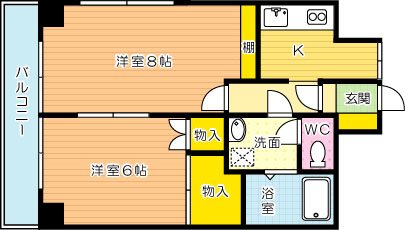 ルネッサンス真鶴 605号室 間取り