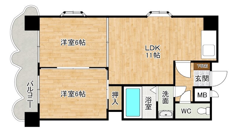 アスティー別院 501号室 間取り
