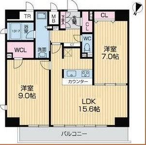 グランルージュ中之島南 間取り