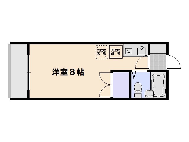 パインハウスⅠ 303号室 間取り