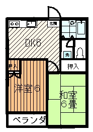 ミツワハイツ荻野 間取り