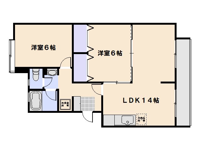 TSビル 301号室 間取り