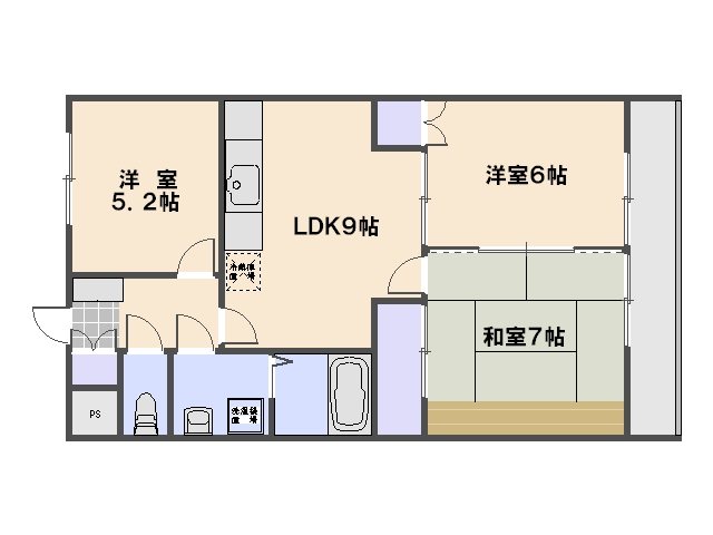 ハイツ76 402号室 間取り