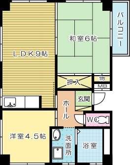 オブリックビル 401号室 間取り