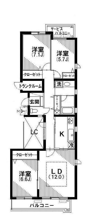 リュゼ経堂 間取り
