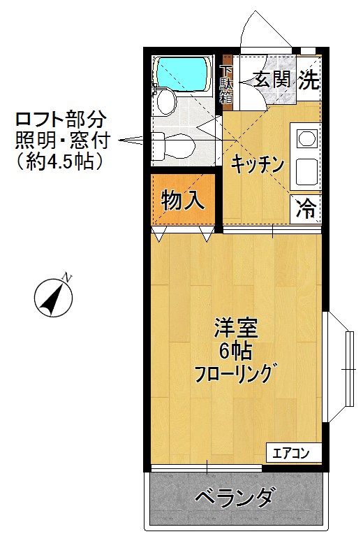 フルーツハウスＩ 205号室 間取り