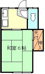 北戸荘 201号室 間取り