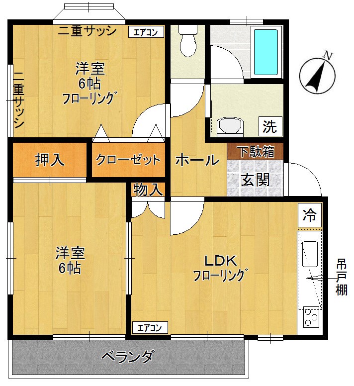 ハイムソレアード 間取り図