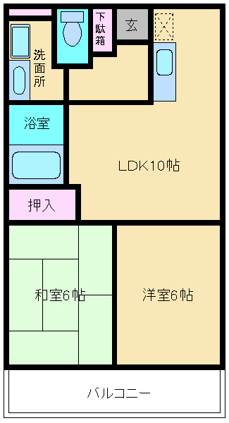 愛知県名古屋市北区落合町 間取り