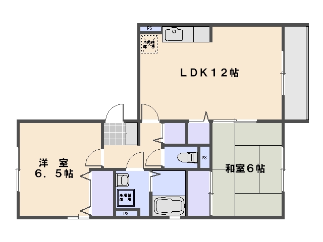 セジュール八幡 203号室 間取り