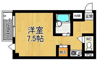 ライラック 205号室 間取り