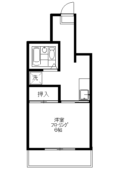 花村ビル 302号室 間取り