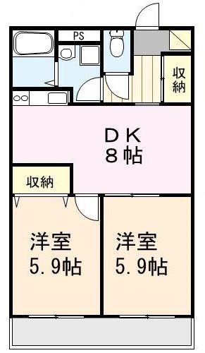 クレスト 402号室 間取り